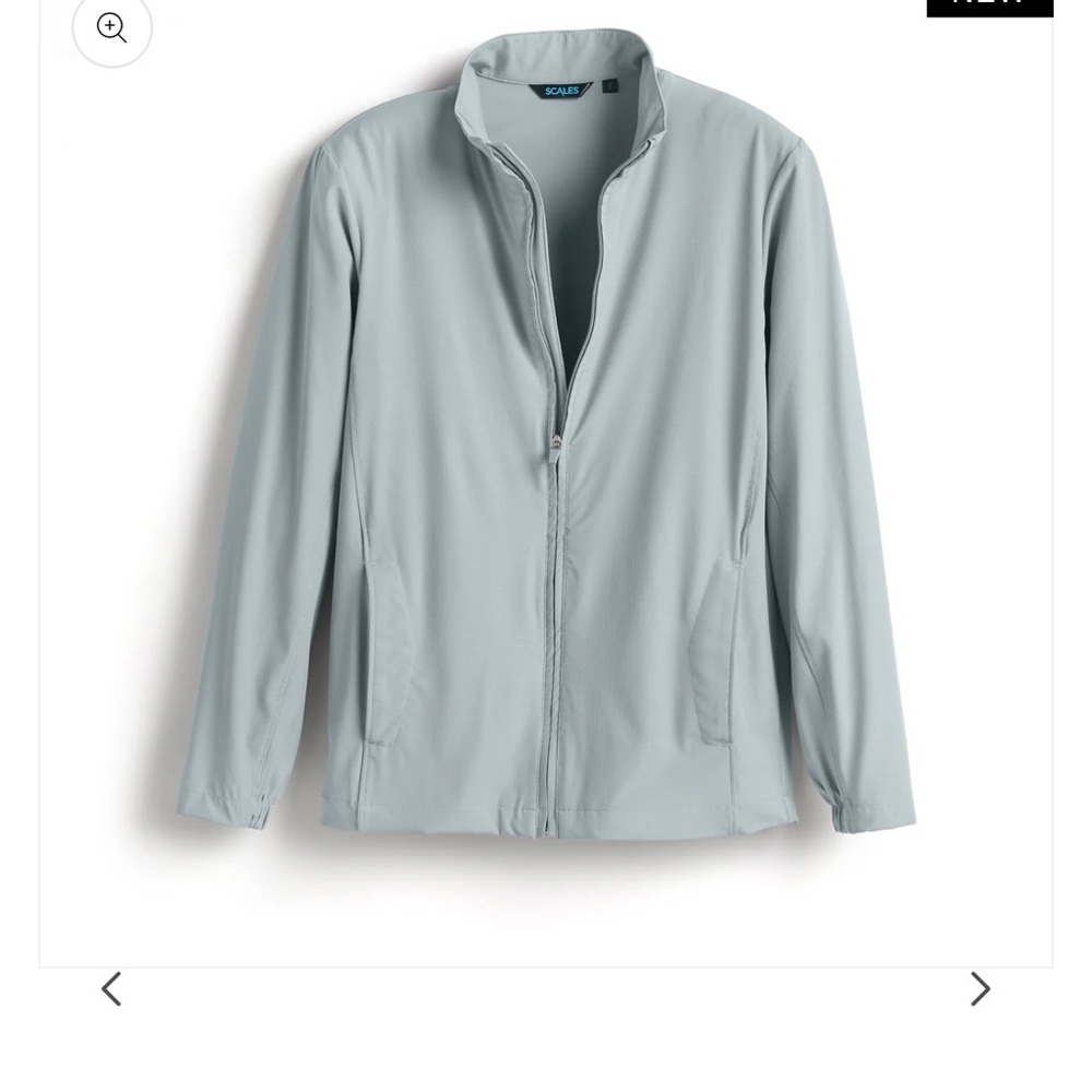 NWT Men’s Scales Light Gray Full Zip Jacket Sz M $110